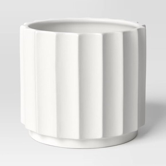 12" Sculptural White Stoneware Planter – Threshold Project 62- Target 2025